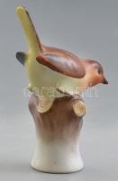 Herendi madár figura. Kézzel festett, jelzett, hibátlan. 10 cm