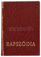 Bálint György: Rapszódia az íróasztal mellett. Budapest, 1976, Ifjúsági Lapkiadó Vállalat, 295 p. Kiadói műbőr kötésben. Készült 1500 példányban. kopott