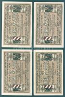 Német Birodalom/Weimari Köztársaság/Nürnberg 1921. 1M (4x) mind klf, komplett sor T:I,I-