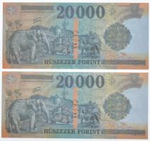 DN 20.000Ft + 100.000Ft (eltérő oldalakkal) kellékpénz T:I
