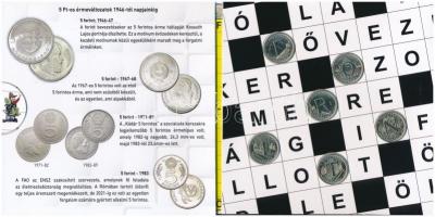 2021. 5Ft "75 éves a Forint" (6xklf) "75 éves a Forint - 65 éves a Füles" szettb...