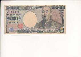 Japán DN 100.000.000Y műanyag fantázia bankjegy T:I ragasztónyomok