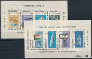 Uruguay; 1983 A kommunikáció éve blokk sor Mi 53-54