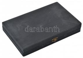 Ezüstözött fém keresztelő egy személyes evőeszköz készlet díszdobozban, jelzett PV Alpakka