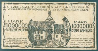 Német Birodalom/Weimari Köztársaság/Bamberg 1923.8. 1000.000M T:III