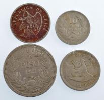 Chile 1925-1940. 10c-1P (4xklf) T:2-3 Chile 1925-1940. 10 Centavos - 1 Peso (4xdiff) C:XF-F