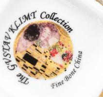 Gustav Klimt reggeliszó két személyes kávés csésze készlet. Díszdobozban. Matricás, jelzett, hibátla...