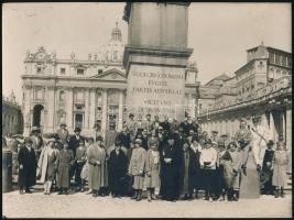 cca 1930 Római mozgalmas csoportkép / Roma lively photo 24x18 cm