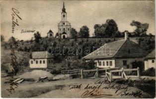 1912 Szénavár, Szenográd, Senohrad; templom. Kézzel rajzolt / church. hand-drawn