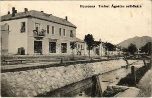 1914 Homonna, Homenau, Humenné; Trefort Ágoston szülőháza, Klein Márton üzlete / borth house of Ágoston Trefort, shop (EK)