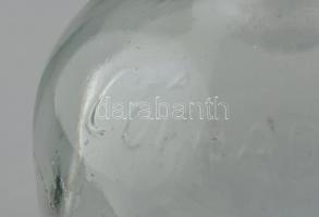 Cofradia üveg palack, parafa, műanyag dugóval, kopott, m: 19 cm