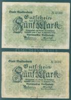 Német Birodalom/Weimari Köztársaság/Marktredwitz 1918.11.15. 5M (2x) T:III,IV
