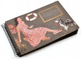 Családi fotóalbum, főként fürdőhelyeken készített életképekkel, portrékkal (Keszthely, Hévíz, Balato...