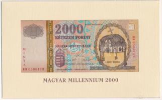 2000. 2000Ft MINTA - Millennium MM 0500179 bontatlan díszcsomagban T:I / Hungary 2000. 2000 Forint MINTA (SPECIMEN) - Millennium MM 0500179 C:UNC Adamo F56AM2