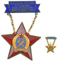 ~1950. Szakma kiváló műszaki dolgozója - Kohászat Rákosi-címeres zománcozott kitüntetés hátlapon 10986 sorszámmal, miniatűrrel, eredeti tokban T:2