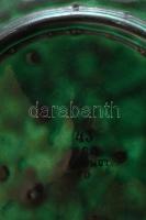 2 db fajansz tálka, jelzett, sérülésekkel, egyik ragasztott d: 21 cm