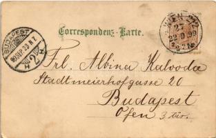 1899 (Vorläufer) Wien, Vienna, Bécs; K.k. Lustschloss Schönbrunn u. Gloriette, K.k. Hof-Museum. Kuns...