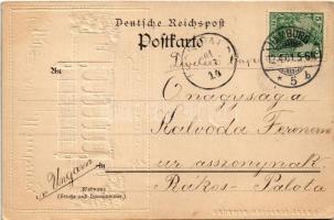 1901 Hamburg, Kunsthalle. Clemens Schröder. Art Nouveau, Emb. (pinhole)