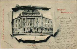 1900 Szabadka, Subotica; Főgimnázium. Heumann Mór kiadása / grammar school (EK)