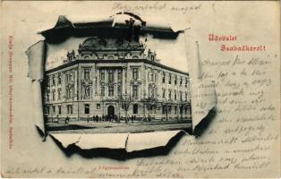 1900 Szabadka, Subotica; Főgimnázium. Heumann Mór kiadása / grammar school (EK)