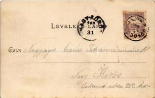 1900 Szabadka, Subotica; Főgimnázium. Heumann Mór kiadása / grammar school (EK)