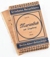 Marienbad, Königswart und Umgebung + Wiesbaden, Schlangenbad, Langenschwalbach. Griebens Reiseführer. 1914-1915. Kiadói papírkötés, térképmelléklettel, széteső állapotban.