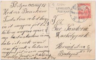 1918 Pöstyén, Piestany; Kilátás a Kárpátokra / Ausblick auf die Karpathen (EK)