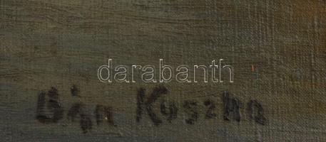 Bán Kuszka Lili (1899-?), 1926-ban Nagybányán tanult: Faluvége. Olaj, vászon, kissé sérült. Dekoratí...