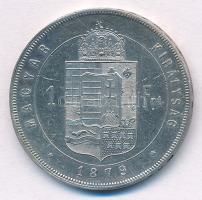 1879KB 1Ft Ag "Ferenc József / Középcímer" T:1- karc, kis ü.
Adamo M15