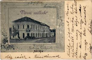 1900 Szilágysomlyó, Simleu Silvaniei; Városi szálloda / hotel. Art Nouveau, floral (EK)