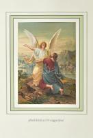Jákob küzd az Úr angyalával. Kromolitográfia, papír, jelzés nélkül, modern paszpartuban, 27x19,5 cm
