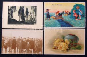 Kis hagyaték, 55 főleg futott régi képeslap továbbá kb. 60 modern lap, hozzá régi futott díjjegyes levelezőlapok, fénykép