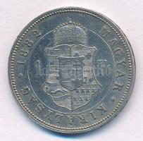 1882KB 1Ft Ag "Ferenc József / Barokk címer" T:1-,2 patina, karc, kis ph
Adamo M15