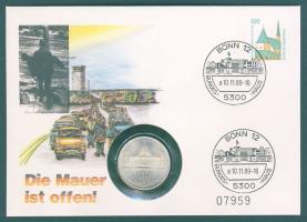 NSZK 1971. 5M Ag "Reichsgründung" érmés borítékon benyomott alkalmi bélyegzős bélyeggel (díjjegyes), ismertetővel T:1