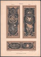 cca 1900-1910 Dekorative Vorbilder, 20 db szecessziós, historizáló és egyéb ornamentikával, illusztr...