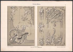 cca 1900-1910 Dekorative Vorbilder, 20 db szecessziós, historizáló és egyéb ornamentikával, illusztr...