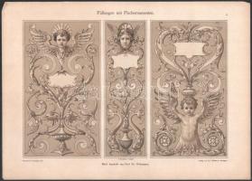 cca 1900-1910 Dekorative Vorbilder, 20 db szecessziós, historizáló és egyéb ornamentikával, illusztr...