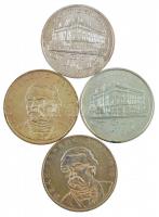 1992-1993. 200Ft Ag "MNB" (2x) + 1994-1995. 200Ft Ag "Deák" (2x) T:2 patina, kar...