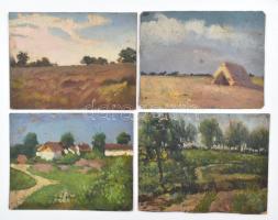 Mári József (?-): 20 db vázlat, többségében tájkép. Olaj, karton, kisebbik hányada sérült. Egyik jel...