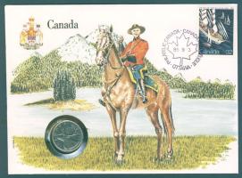 Kanada 1976. 25c érmés borítékon díszbélyegzős kanadai bélyeggel T:1