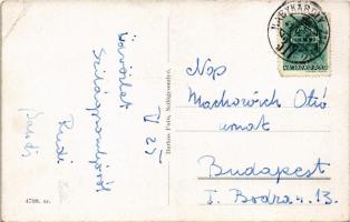 1941 Szilágysomlyó, Simleu Silvaniei; Báthory vár bejárata, kioszk, bástyák, hősök emlékműve / castl...