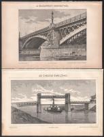 cca 1900 3 db Budapest témájú nyomat a Pallas Lexikonból. 16x24 cm