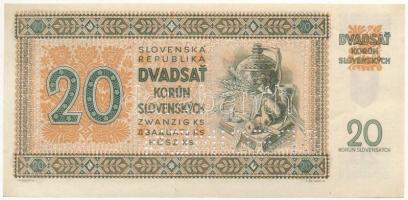 Szlovákia 1942. 20K "SPECIMEN (MINTA)" perforációval T:II Slovakia 1942. 20 Korun with "SPECIMEN" perforation C:XF Krause P#7