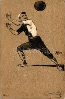 1901 Football player. Emb. litho s: Heyer (EK)