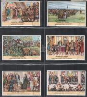 cca 1900 Magyar történelem 6 db Liebeig litografált gyűjtő kártya