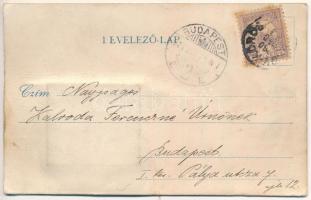 1900 Kis tükröcske, mondd meg bátran ki a legszebb az országban. Angyalkás üdvözlőlap valódi tükörre...