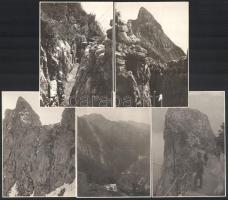 cca 1916 10 db olasz alpesi fronton készített fotó az I. világháborúból / World War I. 10 Italy photos 11x17 cm