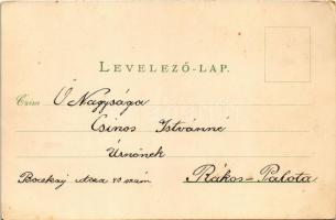 1901 Pünkösdi üdvözlet / Pentecost greeting art postcard with angels. litho (EK)