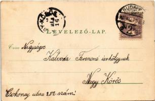 1900 Pünkösdi üdvözlet / Pentecost greeting art postcard with angels. litho (fa)