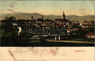 1906 Nagyszeben, Hermannstadt, Sibiu; látkép (tévesen Balatonalmádi kikötő felirattal) / general view (fl)